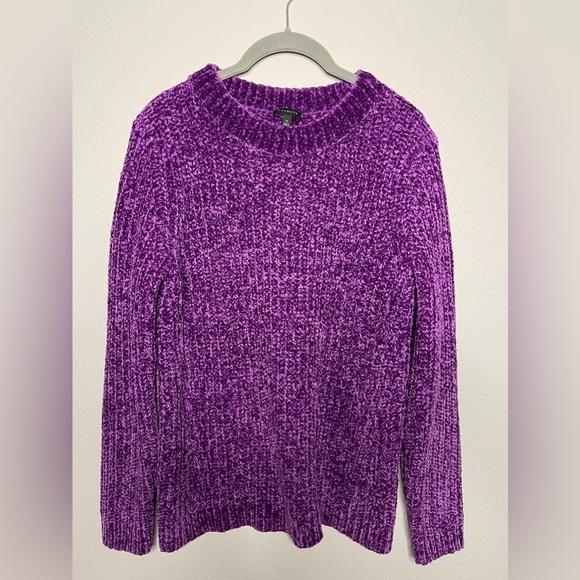 Talbots purple chenille chunky knit sweater - Picture 6 of 8